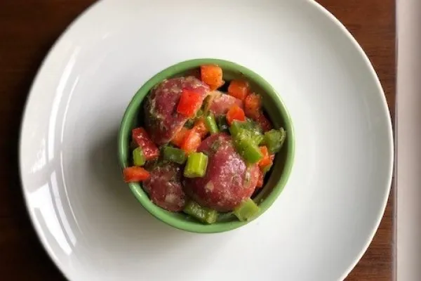 Aardappelsalade met paprika