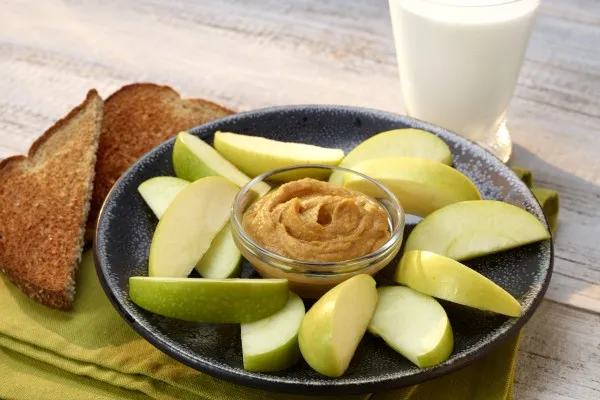 Appelpartjes met pompoen-amandelpasta