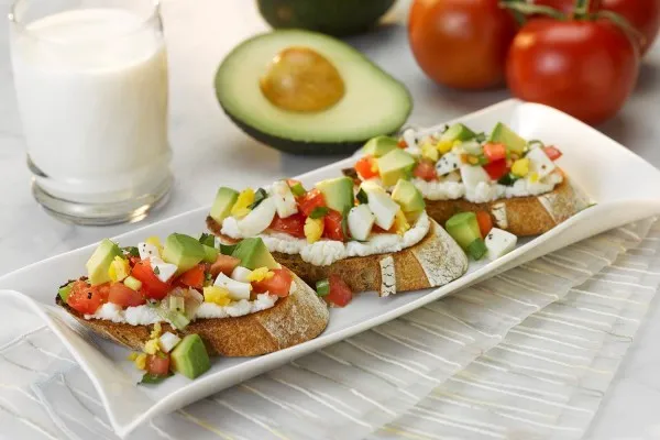 Avocado-ontbijtbruschetta
