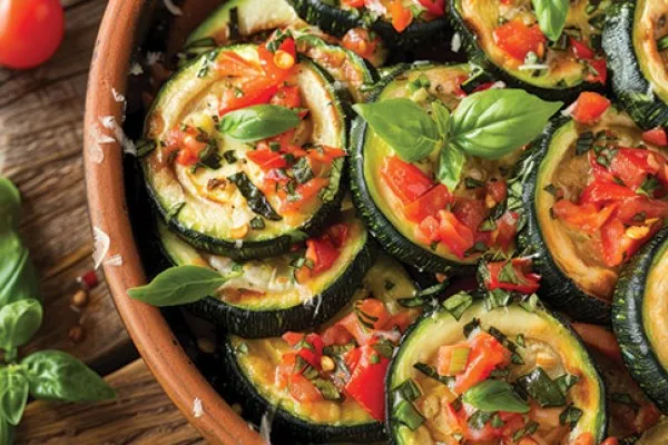 Courgette en tomaten