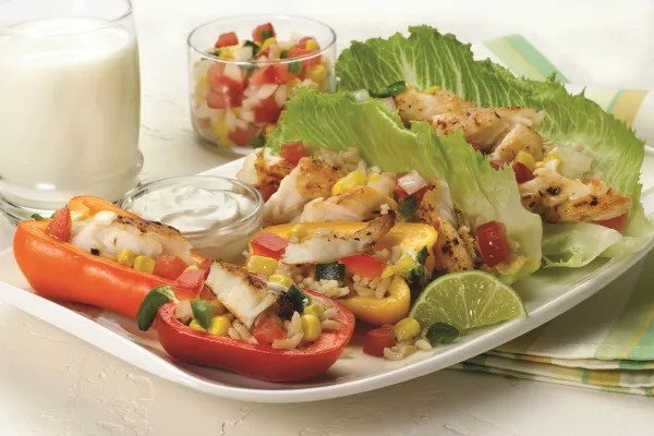 Fiesta slawraps en paprikabootjes