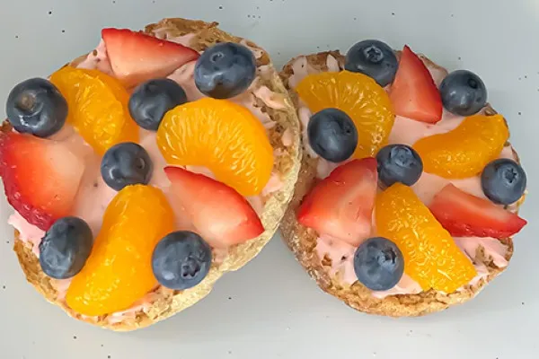 Fruitpizza om mee te nemen