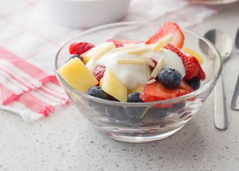 Fruitsalade met yoghurt