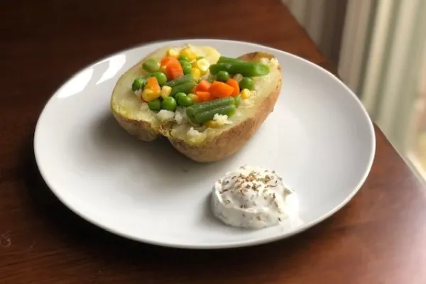 Gebakken aardappelen primavera