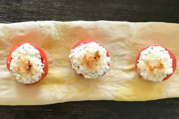 Gegrilde tomaten met kaas