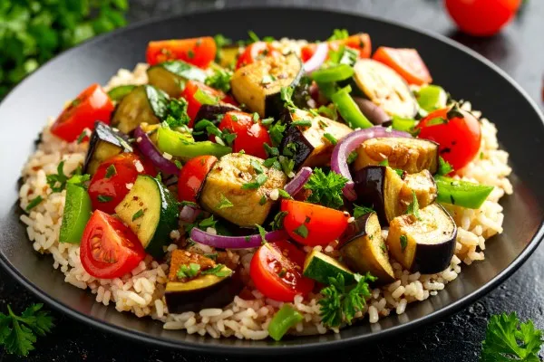 Geroerbakte aubergine