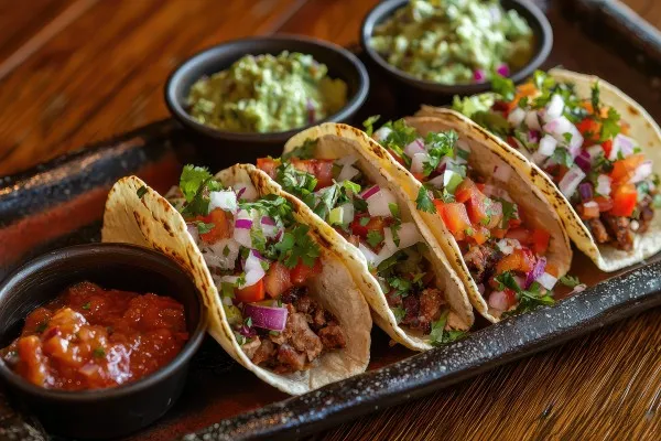 Geroosterde varkenstaco's met pico de gallo