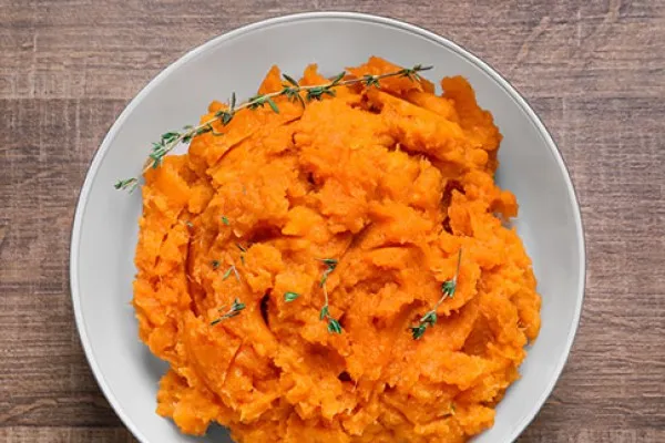Gestampte zoete aardappel