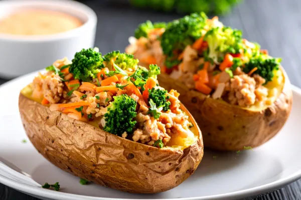 Gevulde aardappelen met vlees