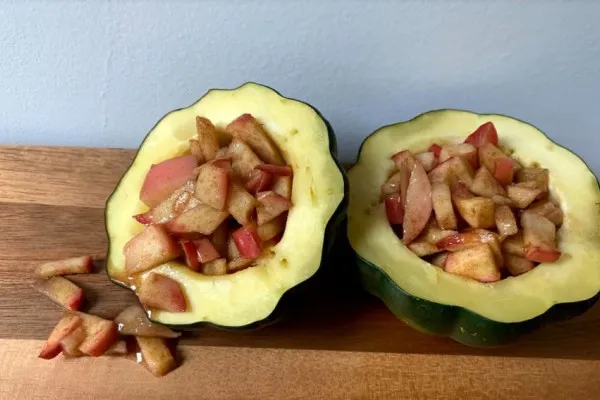 Gevulde pompoen met appel