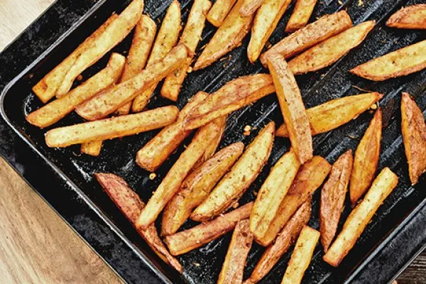 Krokante frietjes uit de oven
