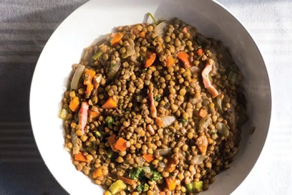 Linzen-groentesalade