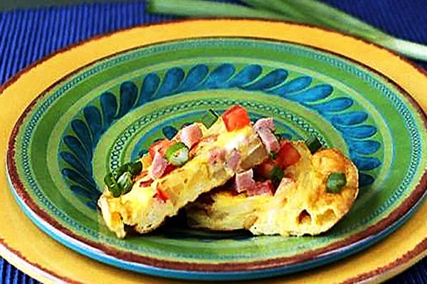 Omelet met lente-ui