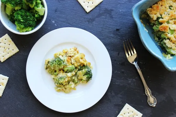 Ovenschotel met broccoli en maïs