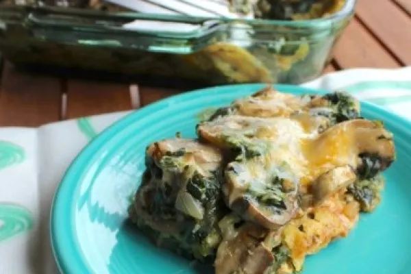 Ovenschotel met spinazie- en champignonenchilada's