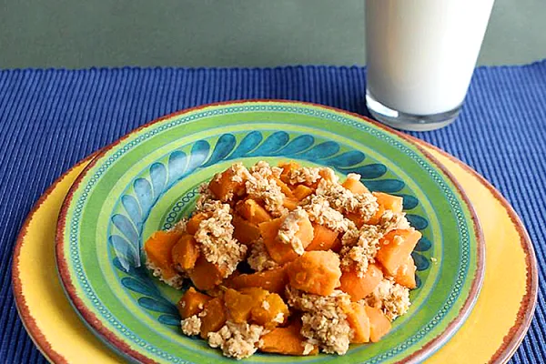 Ovenschotel met zoete aardappel