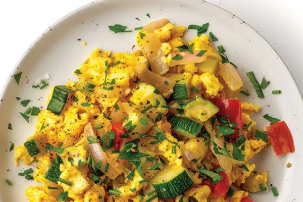 Roerei met courgette