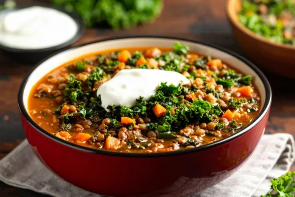 Slowcooker groente-linzenstoof