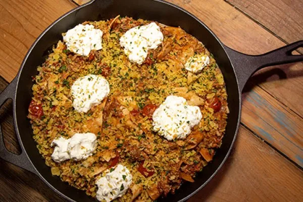Snelle lasagne uit de koekenpan