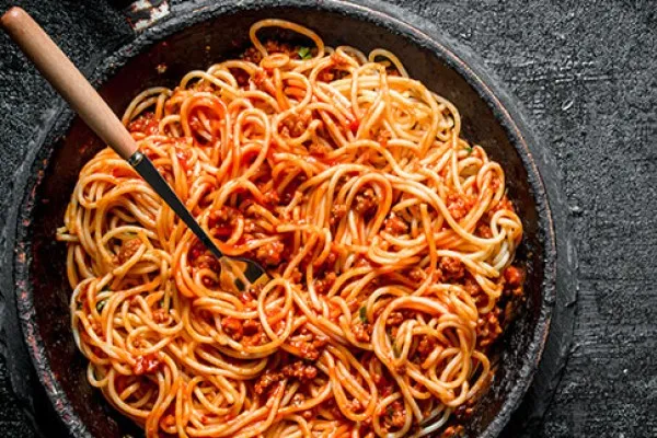 Spaghetti uit één pan