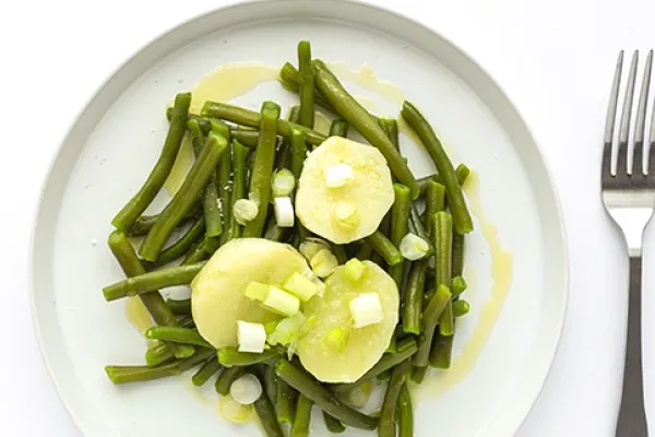 Sperziebonen met nieuwe aardappeltjes
