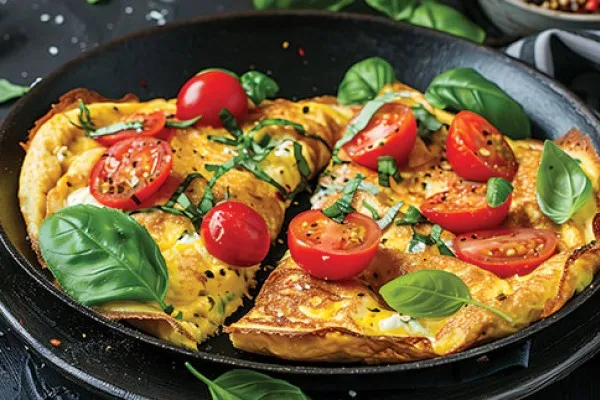 Tomaat-knoflookomelet