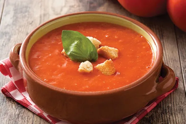 Tomaten-basilicumsoep