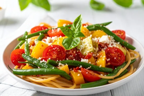 Zomerse groentespaghetti