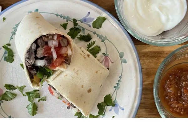 Zwarte bonenburrito